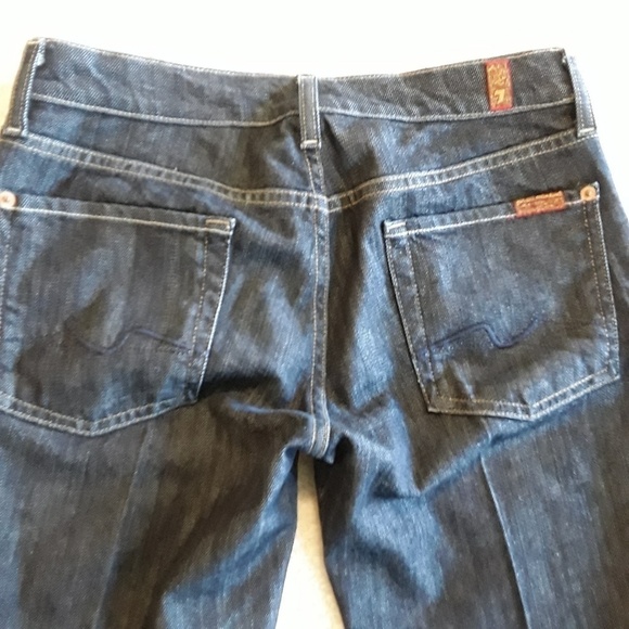 7 For All Mankind Low Rise | Long Legs Bootcut Jeans sz 28 y2k - Picture 6 of 6